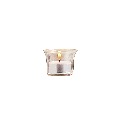 Photophore transparent H 4,5cm Ø 6cm